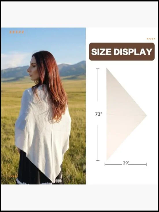 Cashmere Blend Shawl Wrap Oversized Pashmina Elegant Travel Scarf All-Season - Picture 3 of 7